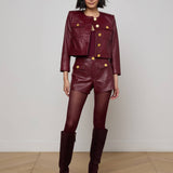 L'AGENCE - Deidra Cropped Leather Jacket