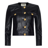 L'AGENCE - Deidra Cropped Leather Jacket