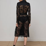 L'AGENCE - Amata Lace Trench Coat