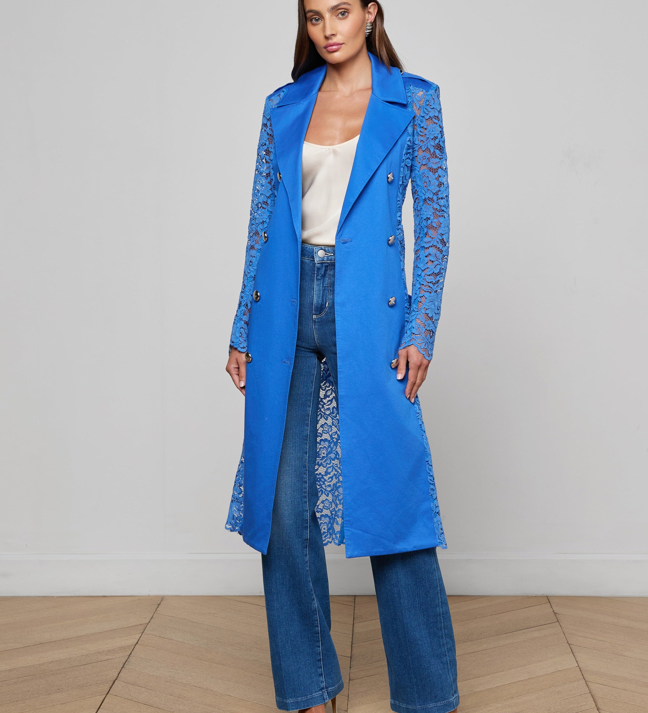 L'AGENCE - Amata Lace Trench Coat
