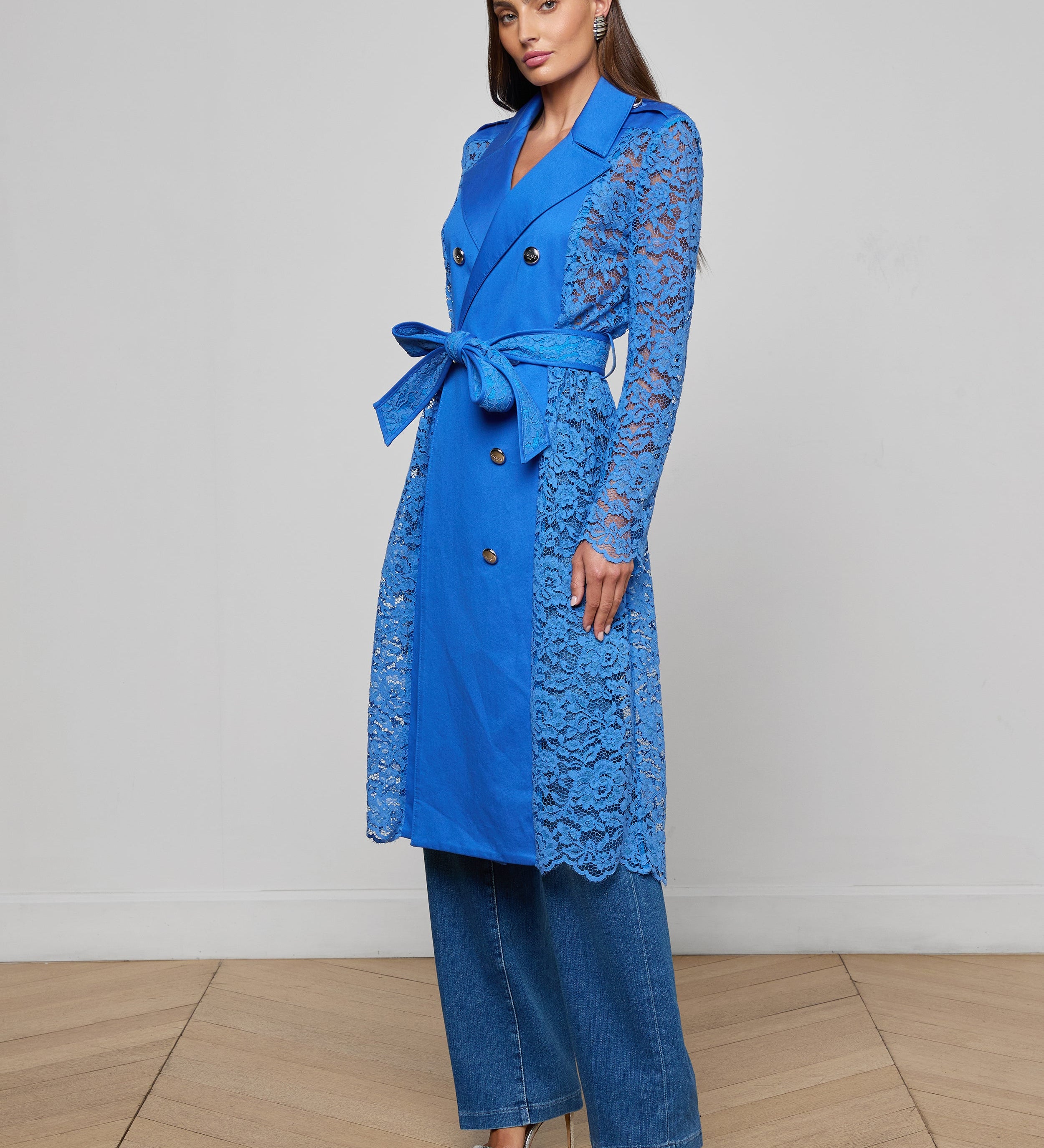 L'AGENCE - Amata Lace Trench Coat