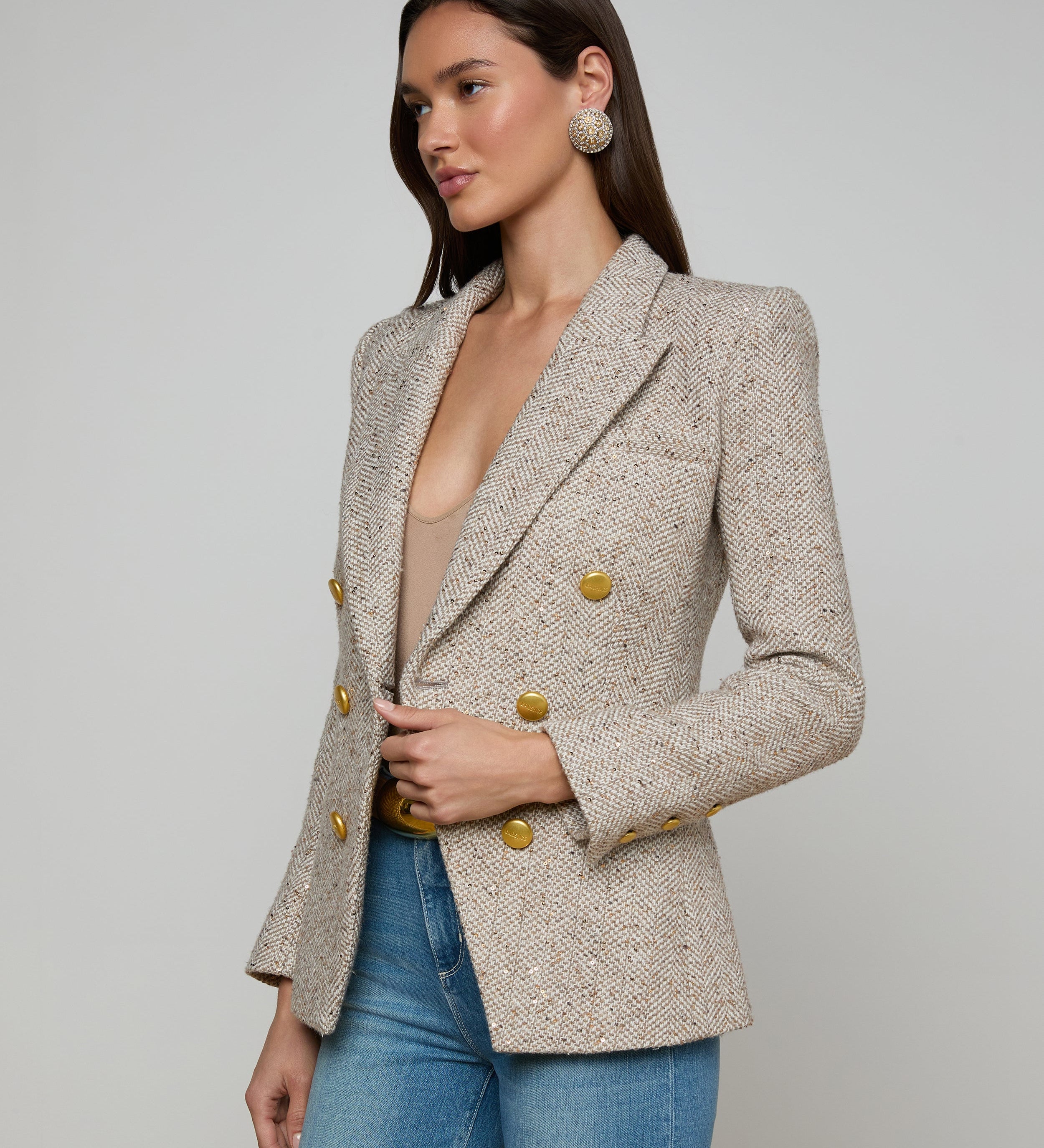 L'AGENCE - Kyomi Tweed Blazer