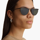 KHAITE x Oliver Peoples 1984C in Matte Black and Vibrant Green