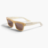 KHAITE x Oliver Peoples 1985C in Beige Silk and Brown