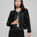 L'AGENCE - Zell Sequined Tweed Jacket