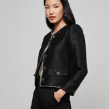 L'AGENCE - Zell Sequined Tweed Jacket
