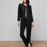 L'AGENCE - Zell Sequined Tweed Jacket