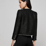 L'AGENCE - Zell Sequined Tweed Jacket