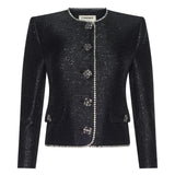 L'AGENCE - Zell Sequined Tweed Jacket