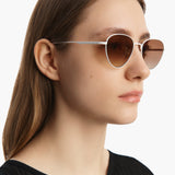 KHAITE x Oliver Peoples 1991C in White and Dark Brown