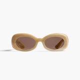 KHAITE x Oliver Peoples 1992C in Beige Silk and Brown