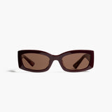 KHAITE x Oliver Peoples 1993C in Burgundy and Brown