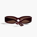 KHAITE x Oliver Peoples 1993C in Burgundy and Brown