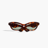 Khaite - x Oliver Peoples 1997C in Dark Mahogany and Green Wash