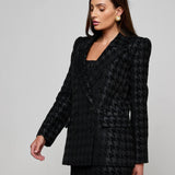 L'AGENCE - Cambrie Oversized Houndstooth Blazer