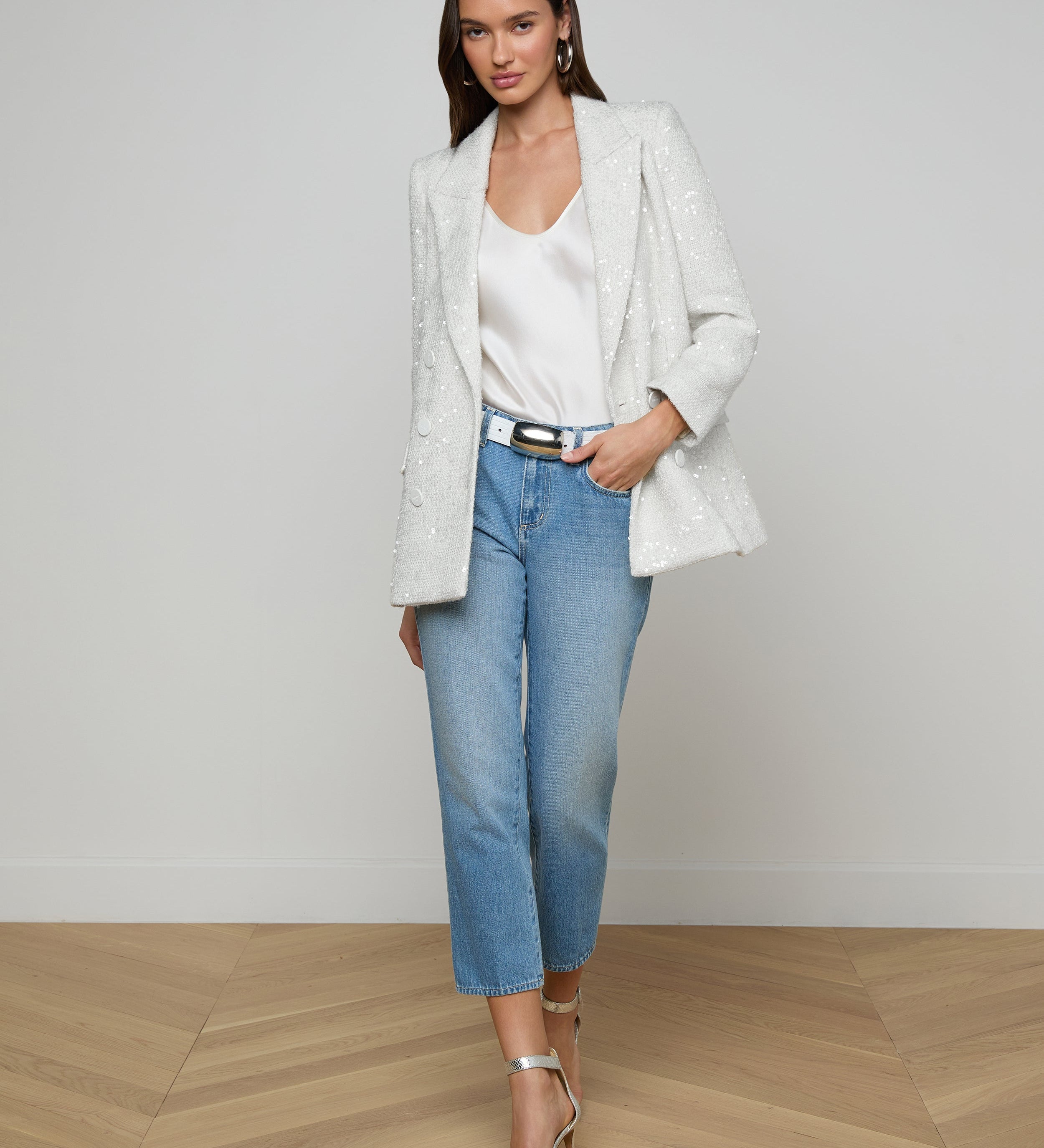 L'AGENCE - Cambrie Oversized Sequin Blazer