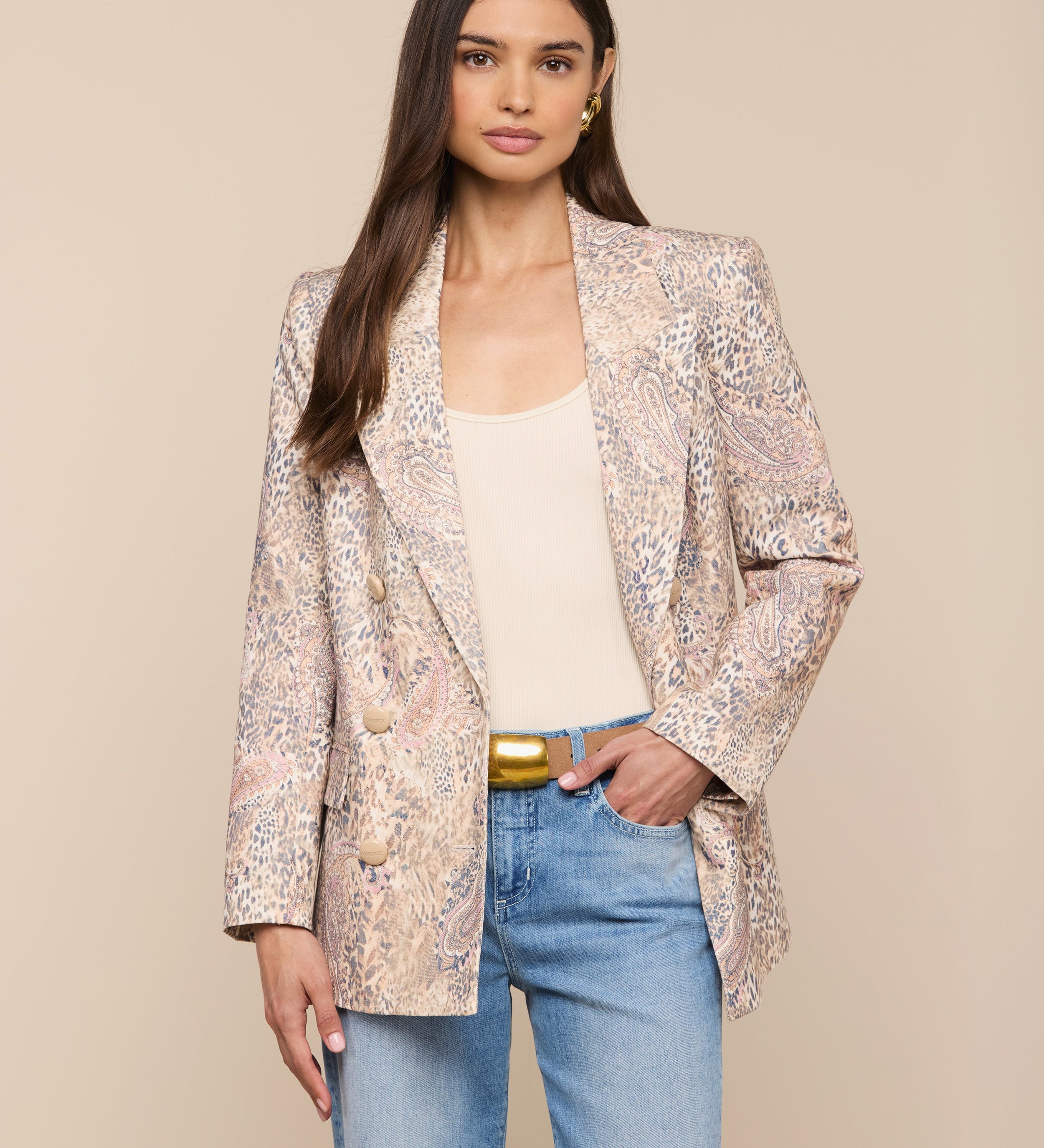 L'AGENCE - Cambrie Oversized Linen - Blend Blazer