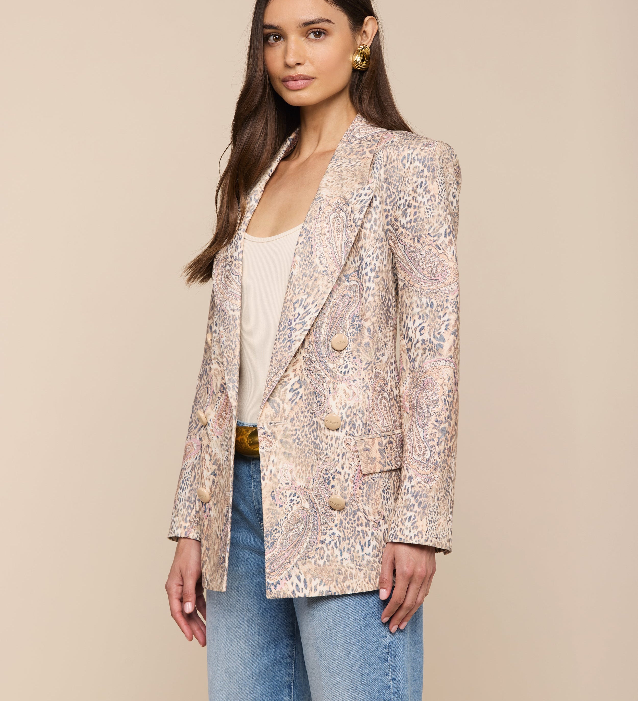 L'AGENCE - Cambrie Oversized Linen - Blend Blazer