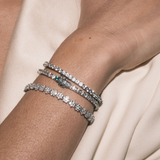 Dorsey - PETITE MARGUERITE RIVIÈRE BRACELET IN LAB WHITE SAPPHIRE