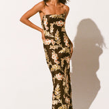 Faithfull - Yolaine Midi Dress Jardin Floral Chocolate