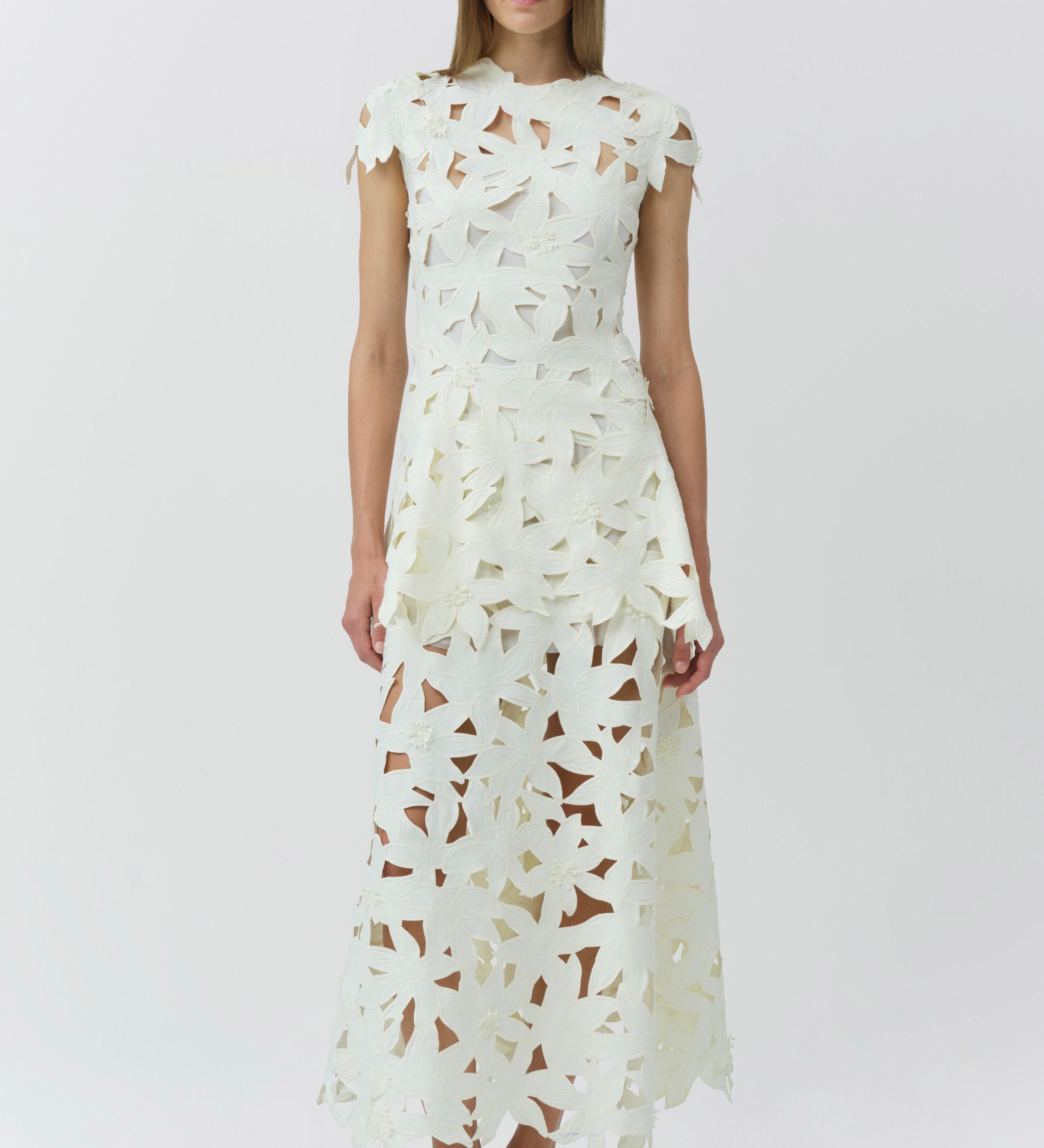 Simkhai - Neve Embroidered Cotton Midi Dress