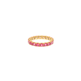 Dorsey - ROUND CUT ETERNITY BAND, LAB RED SAPPHIRE, GOLD