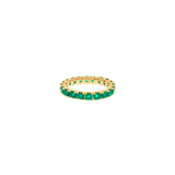 Dorsey - ROUND CUT ETERNITY BAND, LAB EMERALD, GOLD