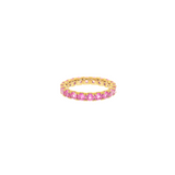 Dorsey - ROUND CUT ETERNITY BAND, LAB PINK SAPPHIRE, GOLD