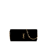 Saint Laurent - Kate Clutch In Velvet Black