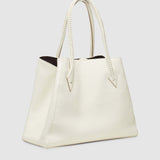 Métier - Vérité Collapsible Cabas Smooth Calfskin White Sand