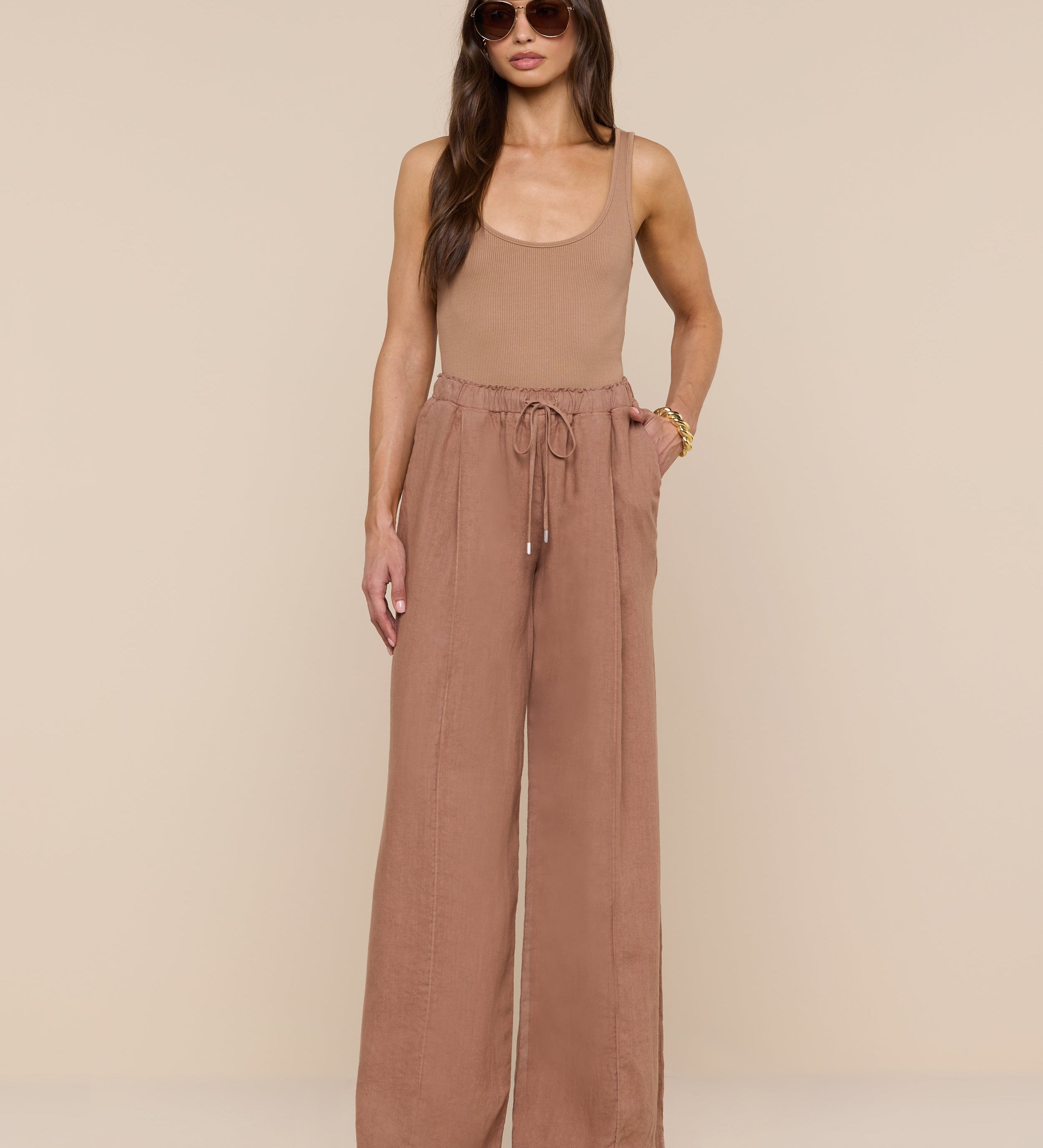 L'AGENCE - Connie Linen Drawstring Trouser