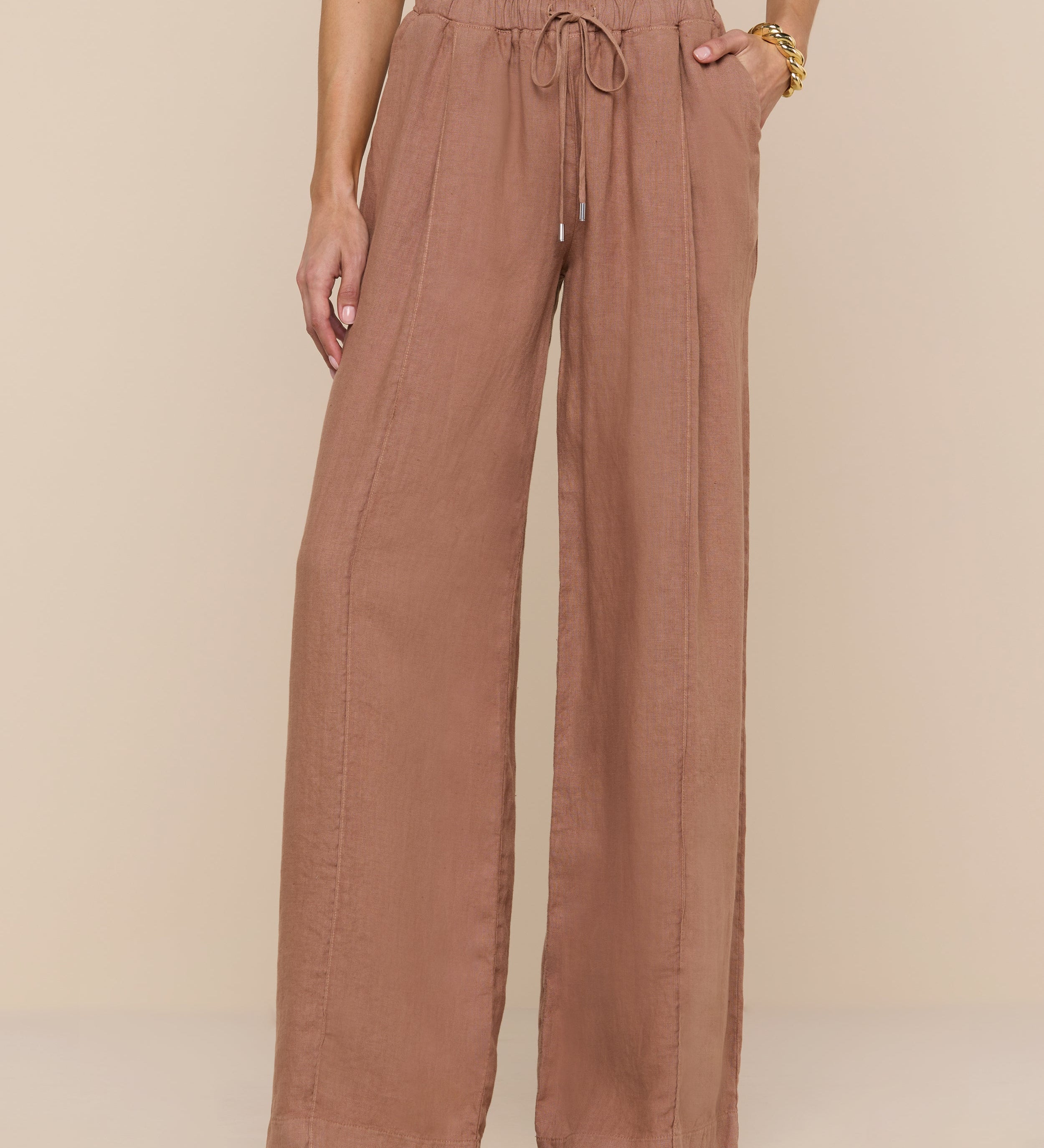 L'AGENCE - Connie Linen Drawstring Trouser