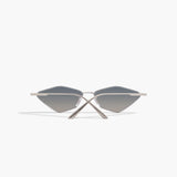 Khaite - x Oliver Peoples 2001C in Silver and Dark Grey Gradient Mirror