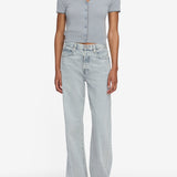 FRAME - The Cashmere Mix Trim Cardi -- Grey Blue