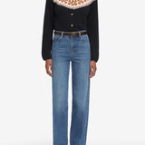 FRAME - The Cashmere Fairisle Cardi -- Navy