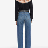 FRAME - The Cashmere Fairisle Cardi -- Navy
