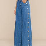 L'AGENCE - Jennings Snap Wide - Leg Jean