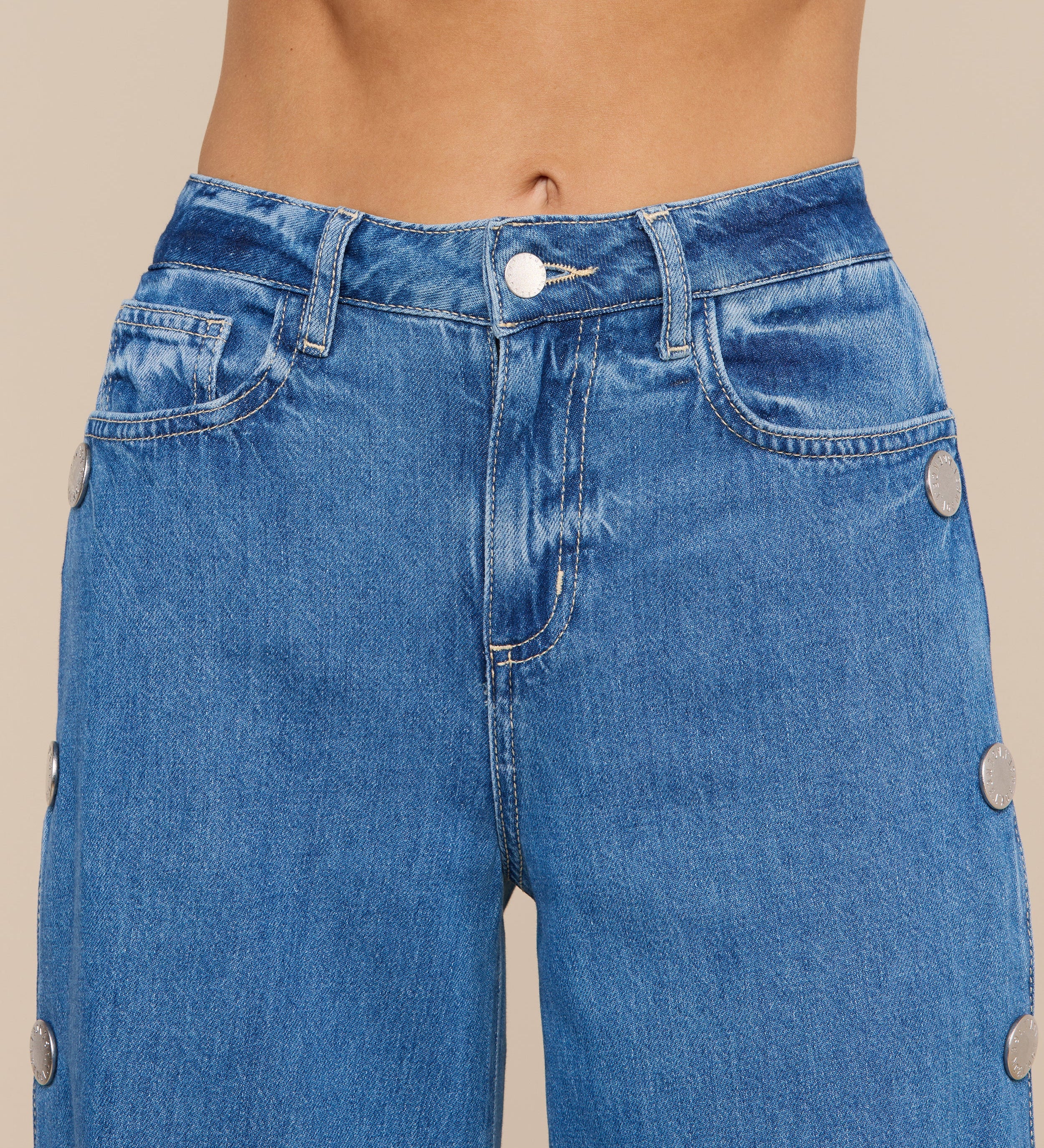 L'AGENCE - Jennings Snap Wide - Leg Jean