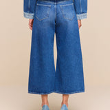 L'AGENCE - Bronte Cropped Wide - Leg Jean