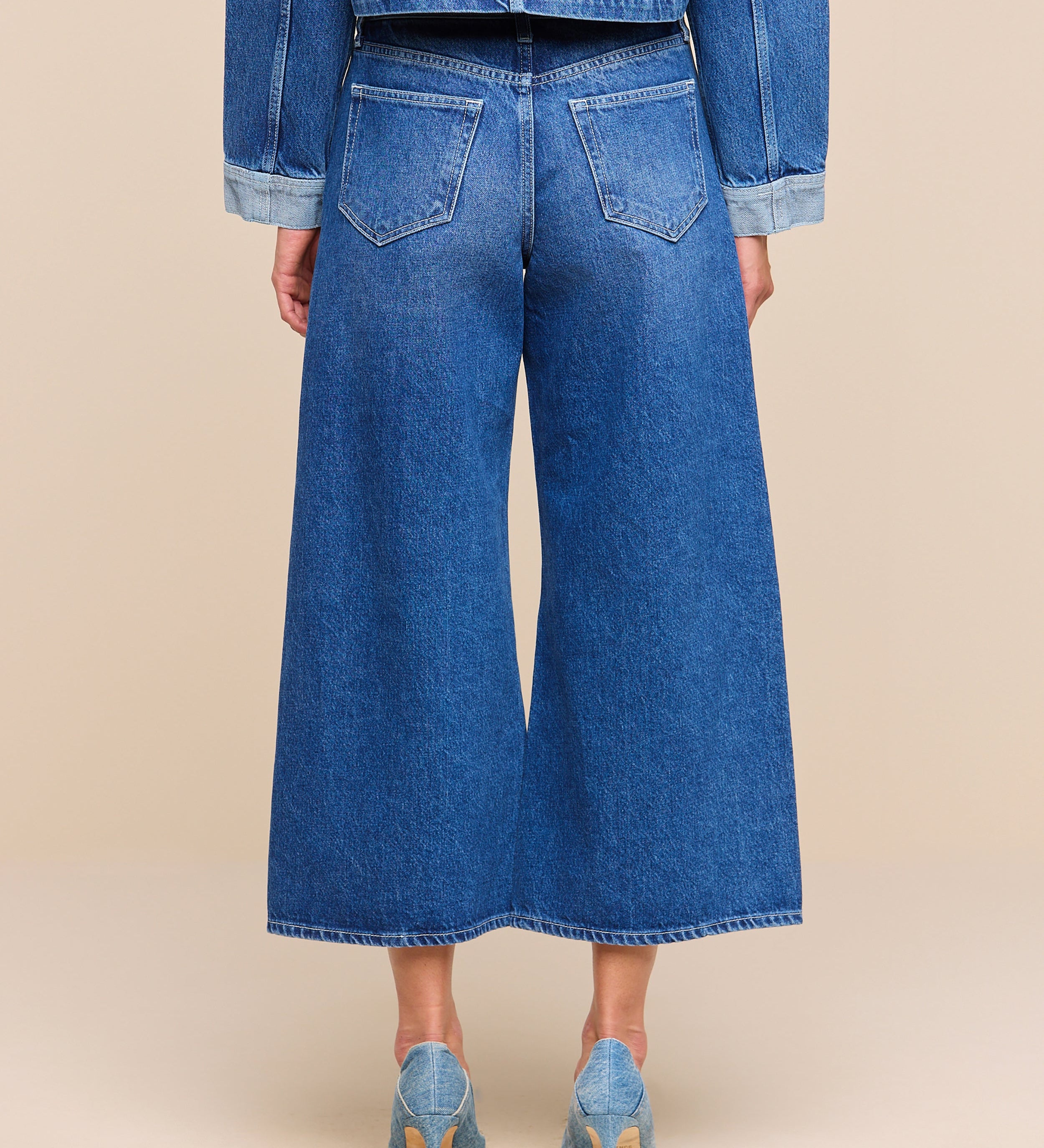 L'AGENCE - Bronte Cropped Wide - Leg Jean
