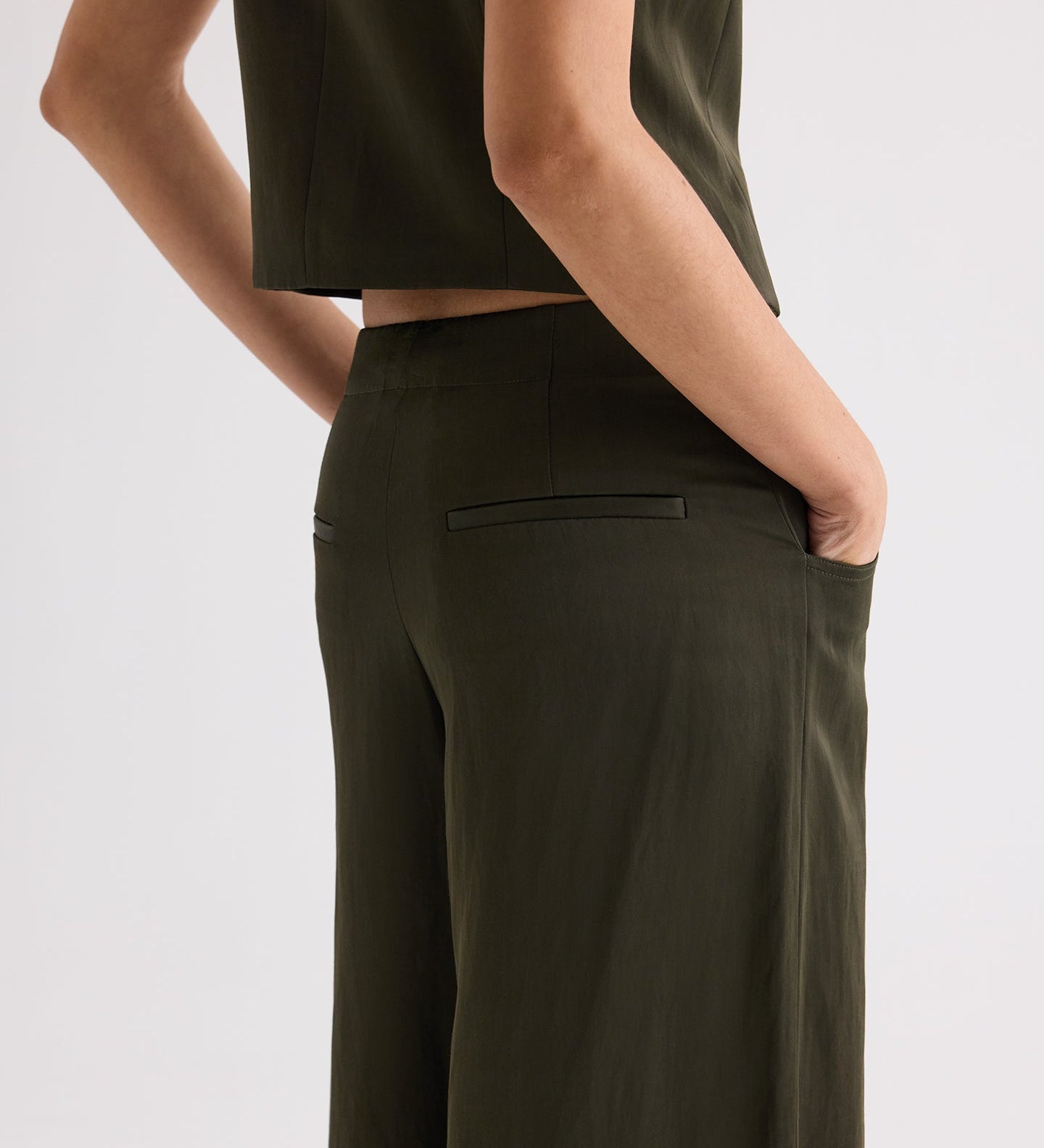 TWP - Demie Pant in Coated Viscose Linen