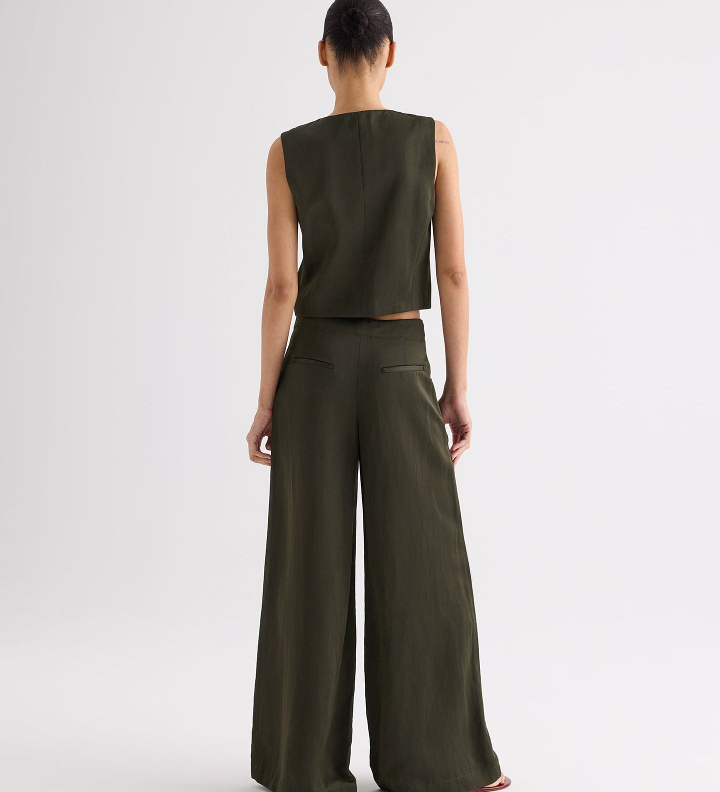 TWP - Demie Pant in Coated Viscose Linen