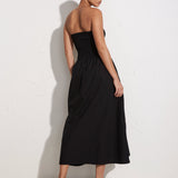 Faithfull - Madella Midi Dress Plain Black - Final Sale