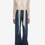 FRAME - The Wisp Tie Blouse -- Cream