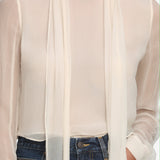 FRAME - The Wisp Tie Blouse -- Cream
