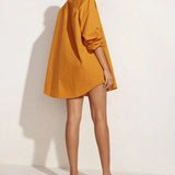 Faithfull - Pontia Shirt Dress Plain Orange - Final Sale