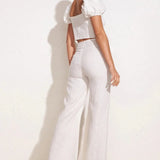 Faithfull - Ottavio Pants Plain Egg Shell - Final Sale