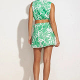 Faithfull - Dalaila Tie Top El Marsa Floral Print Green - Final Sale