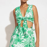 Faithfull - Dalaila Tie Top El Marsa Floral Print Green - Final Sale
