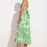 Faithfull - Taormina Midi Dress El Marsa Floral Print Green - Final Sale
